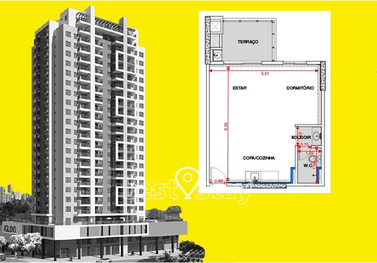 i196B- Charmoso - Com Varanda Gourmet e Garagem